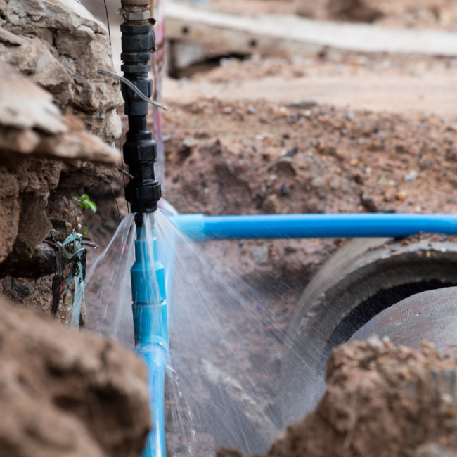 collapsed drain